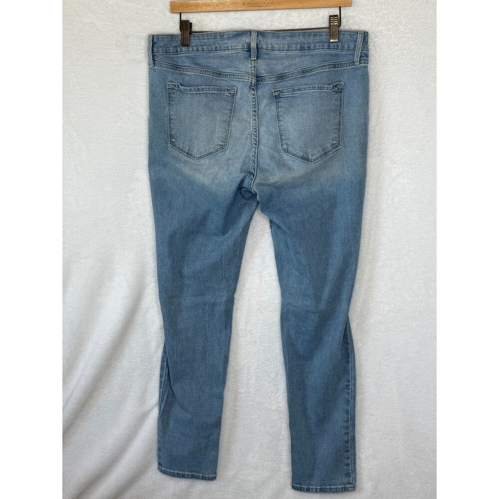 Old Navy The Rock Star Jeans Sz 14 Women's Light‎ Wash Low Rise Denim Distressed - Picture 7 of 16